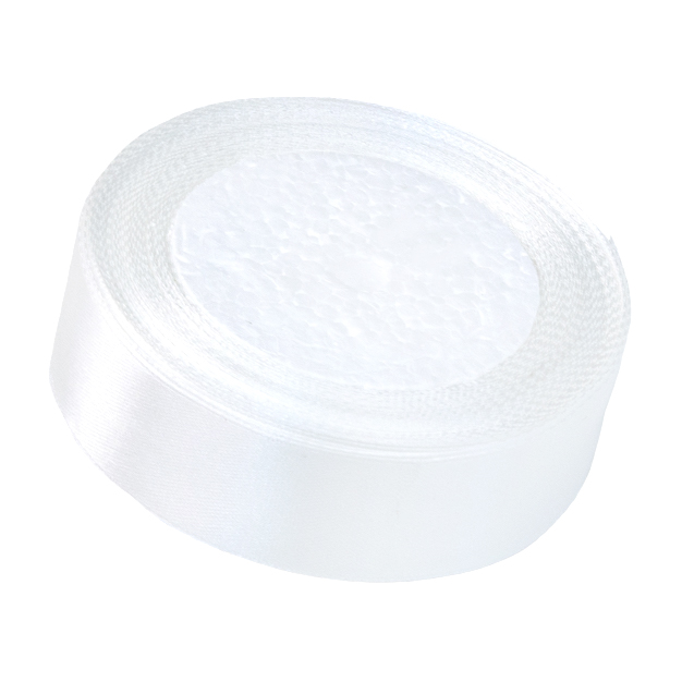 Satinband Elfenbeinfarbe 25mm x 22m