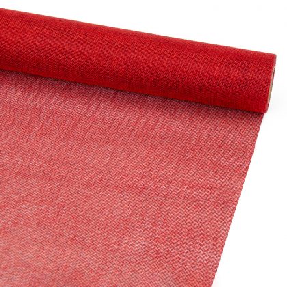 Jute-Sackleinen künstlich 48cm x 4,5m, Bordeaux