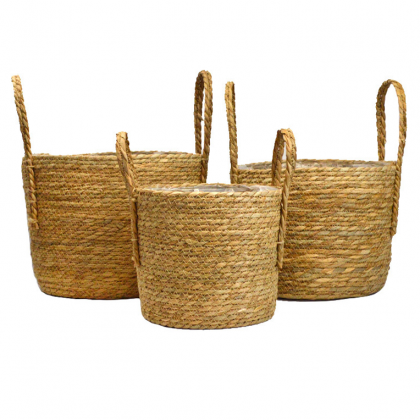 Weidenkörbe 3-Stück-Set, hohen, Natur
