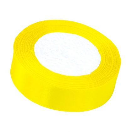 Satinband 2,5cm x 22m, Gelb