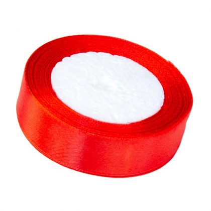 Satinband 2,5cm x 22m,  Rot