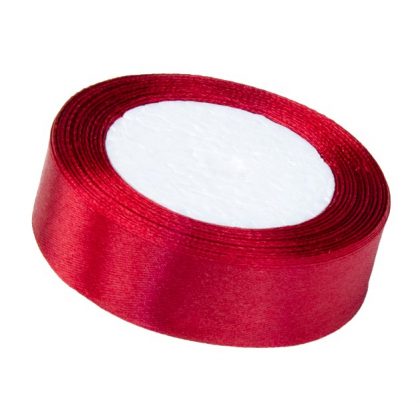 Satinband 2,5cm x 22m, Rubin