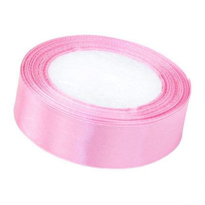 Satinband 2,5cm x 22m, Rosa Neon