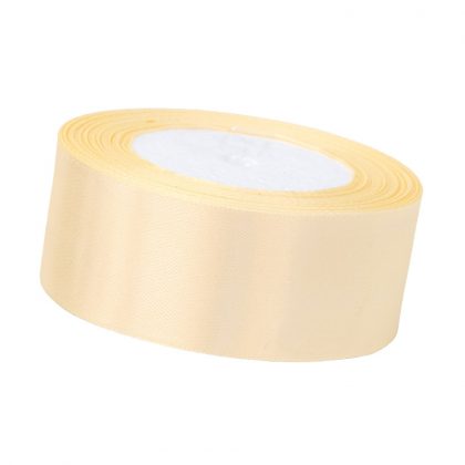 Satinband 3,8cm x 22m, Milchig