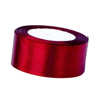 Satinband 3,8cm x 22m, Rubinrot