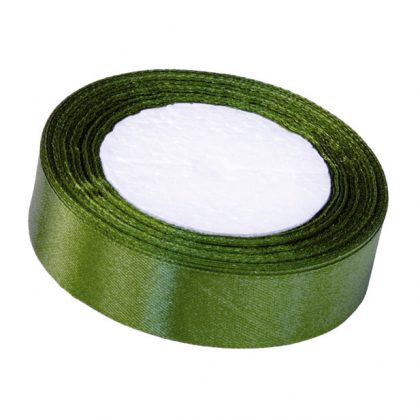 Satinband 2,5cm x 22m, Olivgrün