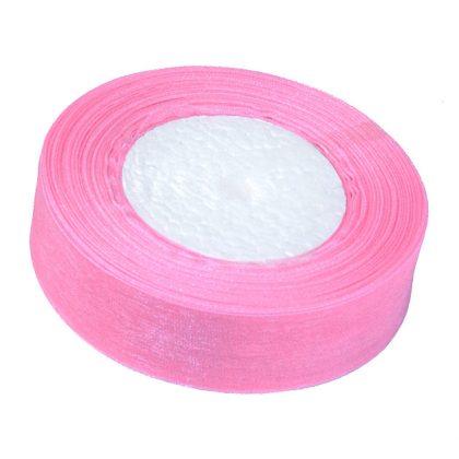 Organzaband 2,5cm x 45m, Rosa